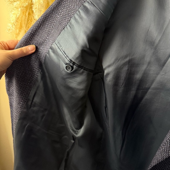 Yves Saint Laurent (YSL) Men’s Slate Blue Navy Suit Jacket Blazer Made in France - Picture 8 of 16